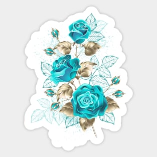 Bouquet of Turquoise Roses Sticker